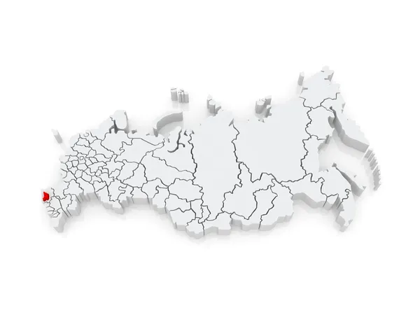 俄罗斯联邦的地图。共和国的 adygea. — 图库照片