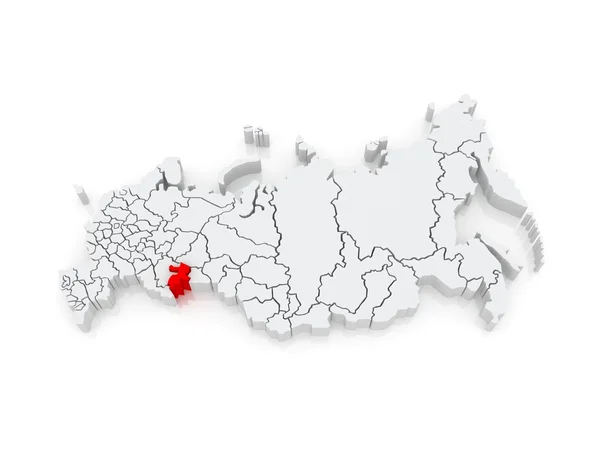 俄罗斯联邦的地图。车里雅宾斯克州. — 图库照片