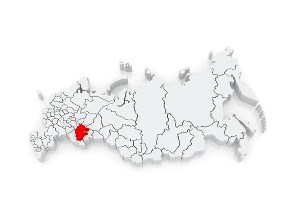 Mapa de la Federación Rusa. República de Bashkortostán . —  Fotos de Stock