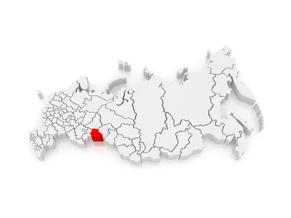 Mapa de la Federación Rusa. Región de Kurgan . — Foto de Stock