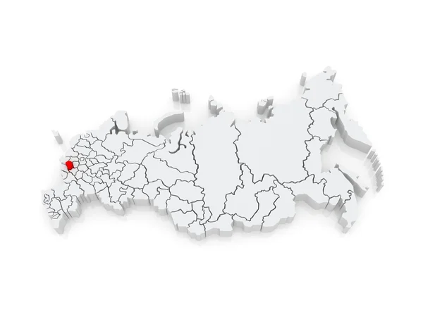 Mapa Federacji Rosyjskiej. Orel regionu. — Zdjęcie stockowe