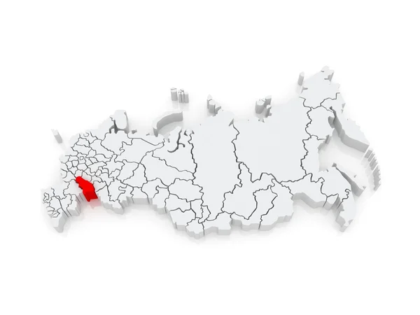 俄罗斯联邦的地图。萨拉托夫州. — 图库照片