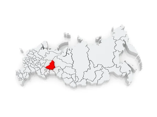 Χάρτης Της Ρωσικής Ομοσπονδίας Περιφέρεια Σβερντλόβσκ — Φωτογραφία Αρχείου