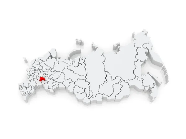 Mapa Federacji Rosyjskiej. Uljanowsk region. — Zdjęcie stockowe