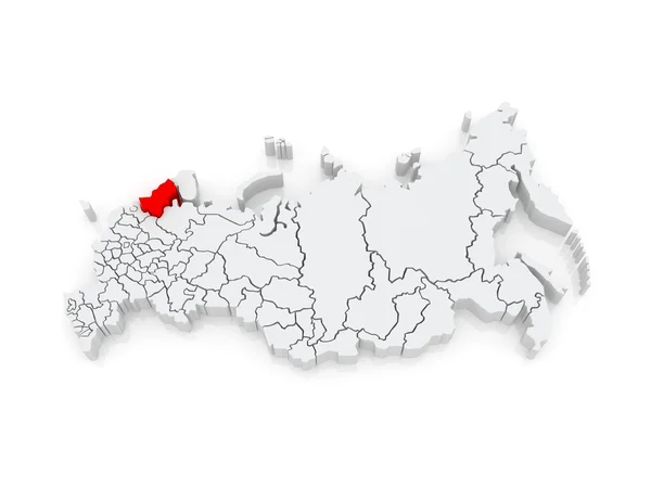 Mapa de la Federación Rusa. República de Karelia . —  Fotos de Stock