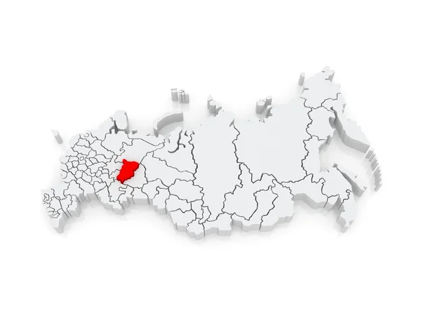 Mapa de la Federación Rusa. Perm Krai. . — Foto de Stock