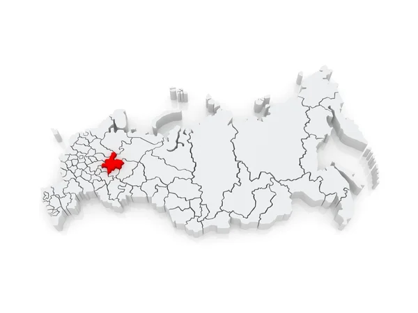 Mapa Federacji Rosyjskiej. Kirov region. — Zdjęcie stockowe