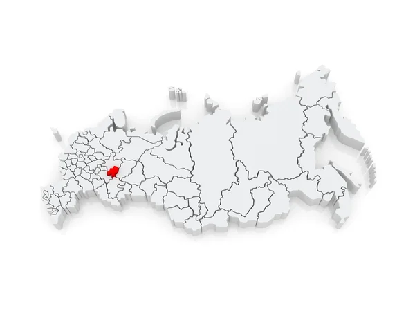 Karte der Russischen Föderation. Republik Udmurtien. — Stockfoto