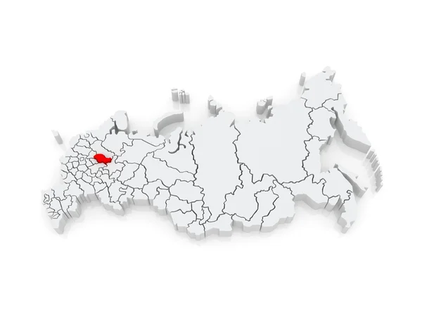 Mapa Federacji Rosyjskiej. Kostroma regionu. — Zdjęcie stockowe