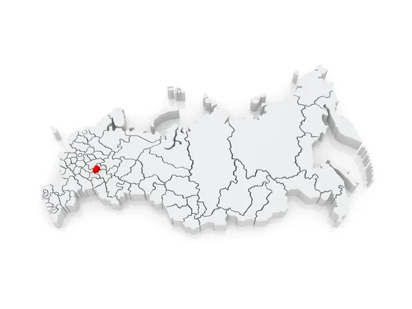 Mapa de la Federación Rusa. República de Chuvashia . — Foto de Stock