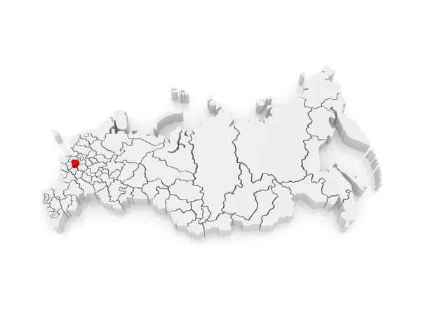 Harita Rusya Federasyonu. Tula bölgesi. — Stok fotoğraf