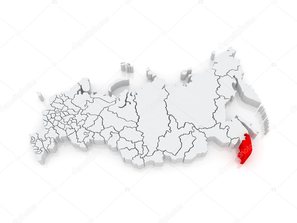 Map of the Russian Federation. Primorsky Krai.