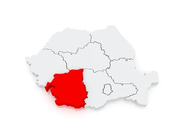 Mappa dello sviluppo sudoccidentale Romania . — Foto Stock