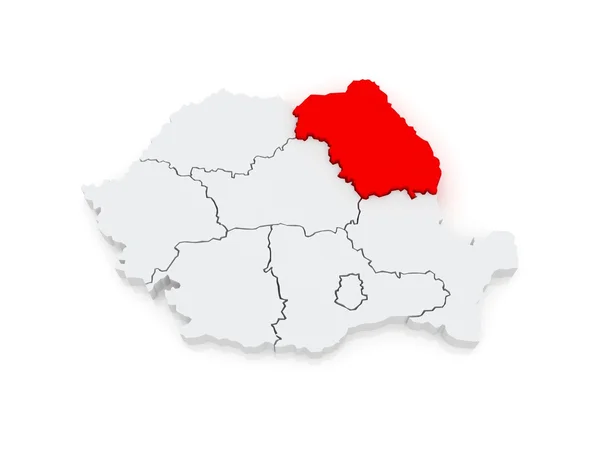 Karta över nordöstra regionen utveckling Rumänien. — Stockfoto