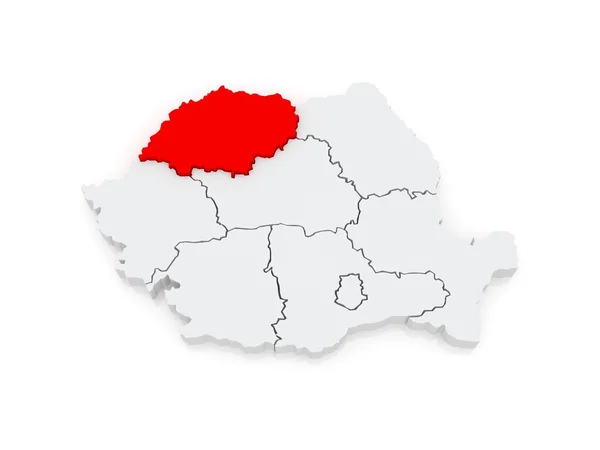 Mapa severozápadní rozvoje Rumunska. — Stock fotografie