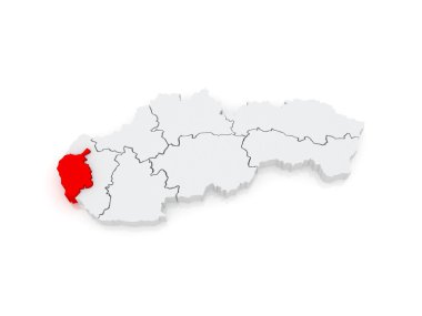 bratislava bölge haritası. Slovakya.