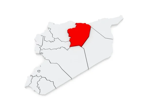 Racca の地図。シリア. — ストック写真
