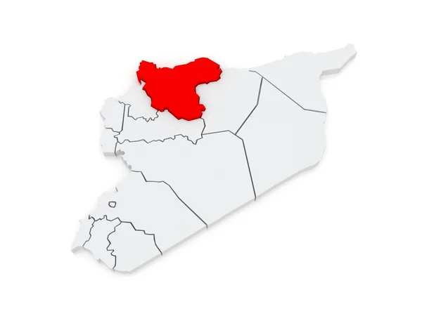 Map of Aleppo (Aleppo). Syria. — Stock Photo, Image