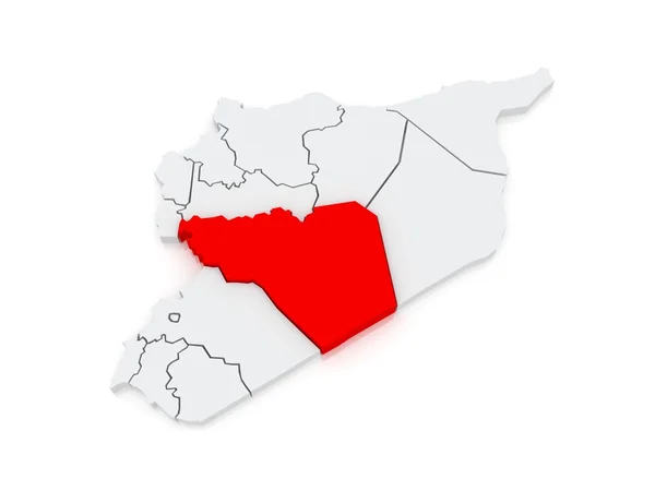 ホムスの地図。シリア. — ストック写真