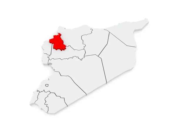 Χάρτης της idlib. Συρία. — Φωτογραφία Αρχείου