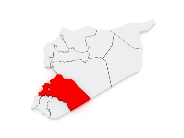 地図のリーフ ダマスカス。シリア. — ストック写真