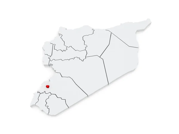 Map of Damascus. Syria. — Stock Photo, Image