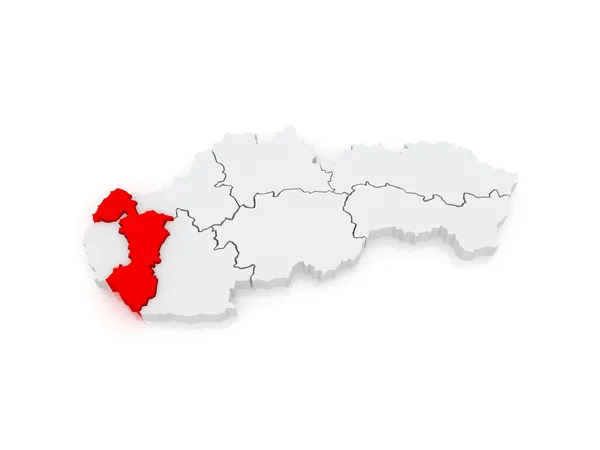 Map of Trnava. Slovakia. — Stock Photo, Image