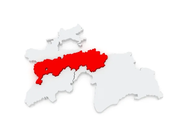 Mapa rejony administrowane — Zdjęcie stockowe