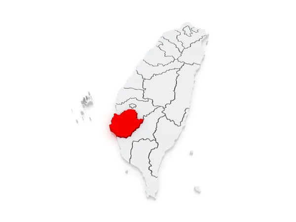 Map of Tainan City. Taiwan. — Stock Photo, Image