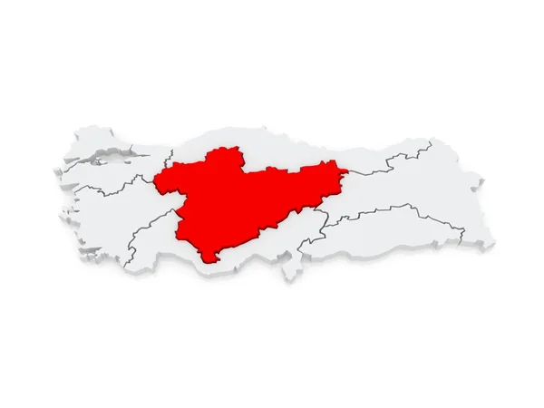 Карта Центральной Анатолии. Турция . — стоковое фото
