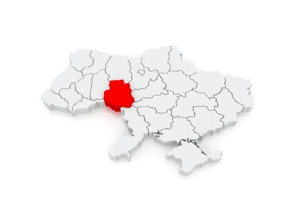 Mapa regionu winnicy. Ukraina. — Zdjęcie stockowe