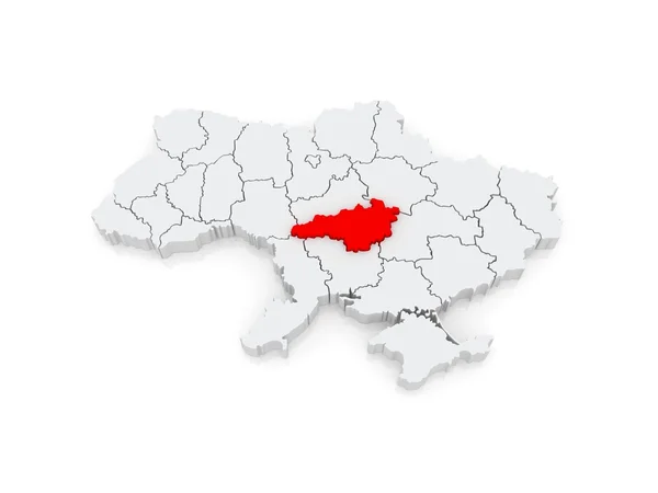 Karte der Region Kiroworad. Ukraine. — Stockfoto