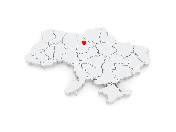 Mapa Kyjev. Ukrajina. — Stock fotografie