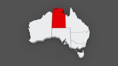 Avustralya Haritası.