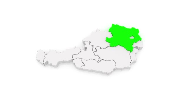 Map of regions of Austria. — Stock Video