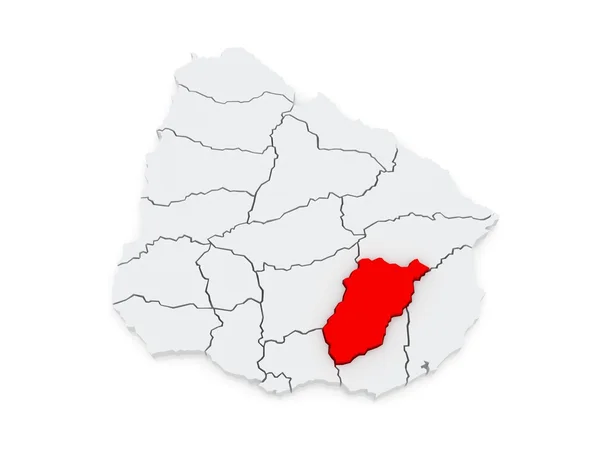 Lavaleha 地图。乌拉圭. — 图库照片