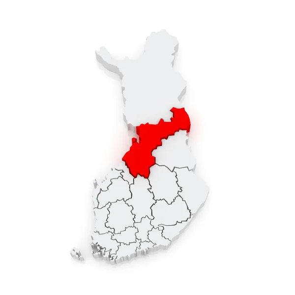 Mapa ostrobothnia Północna. Finlandia. — Zdjęcie stockowe