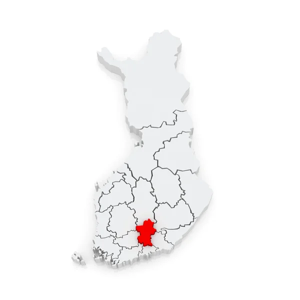 Kaart van paijanne-Häme. Finland. — Stockfoto