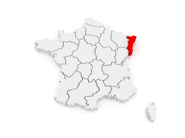 Map of Alsace. France. — Stock Photo, Image