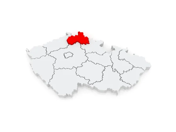 Mapa de Liberec. República Checa . — Fotografia de Stock