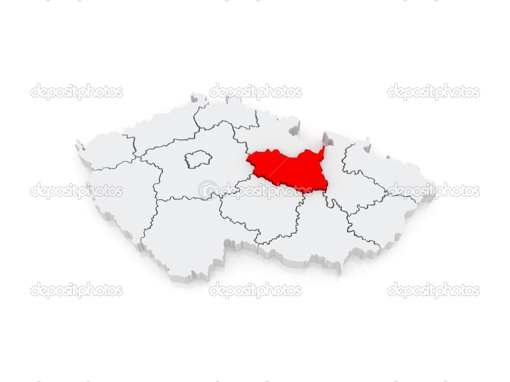 Map of Pardubice. Czech Republic.