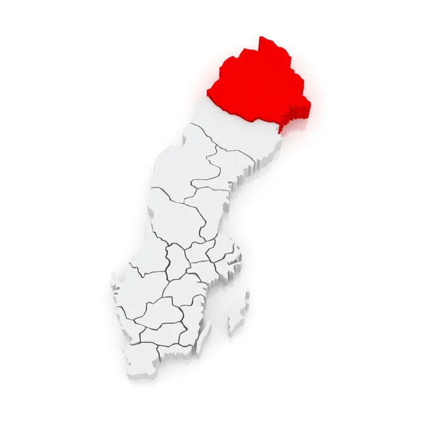Kaart van lulea. Zweden. — Stockfoto