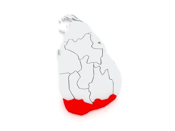 Map of South. Sri Lanka. — Stock Photo, Image