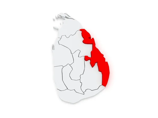 Doğu Haritası. Sri lanka. — Stok fotoğraf
