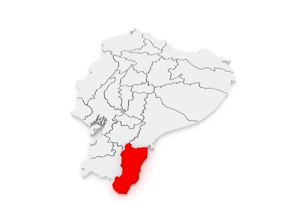 Karte von zamora. Ecuador. — Stockfoto