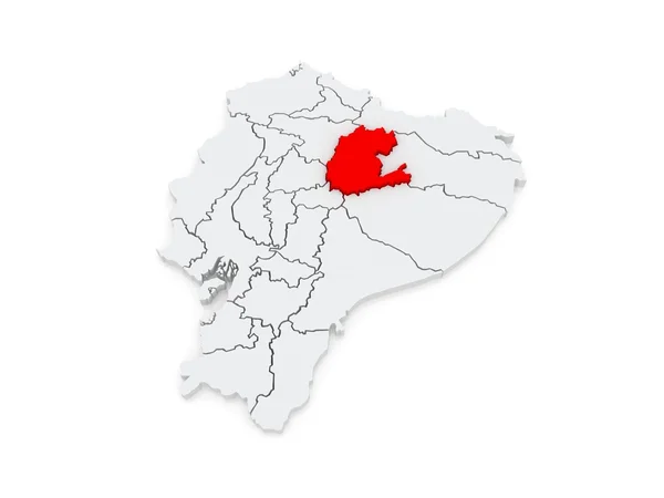 Mapa de Napo. Equador . — Fotografia de Stock