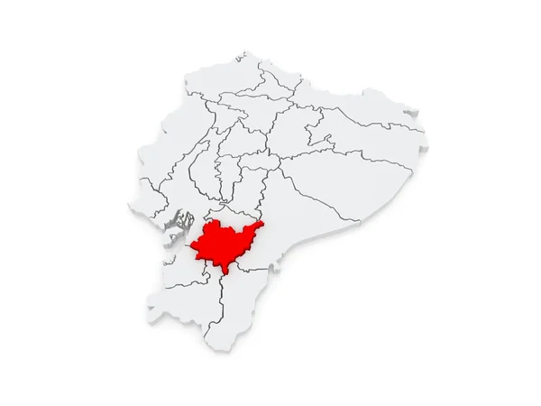 Mapa azuay. Ekvádor. — Stock fotografie