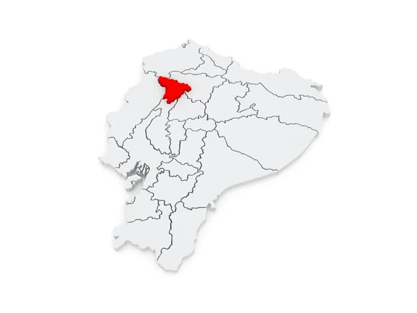 La carte de Santo Domingo de los Tsachilas. Équateur . — Photo