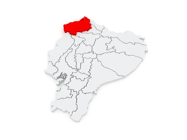 Mapa de Esmeraldas. Equador . — Fotografia de Stock