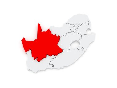 northern cape (kimberley) haritası. Güney Afrika.